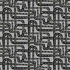 Road seamless vector pattern design