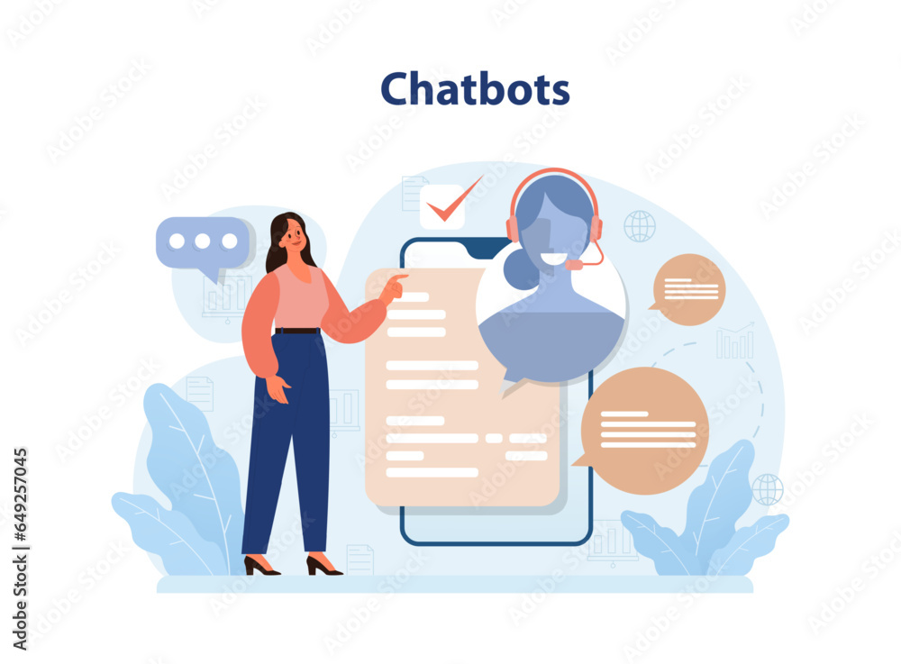 Poster chat bot. online communication with artificial intelligence. ai-powered