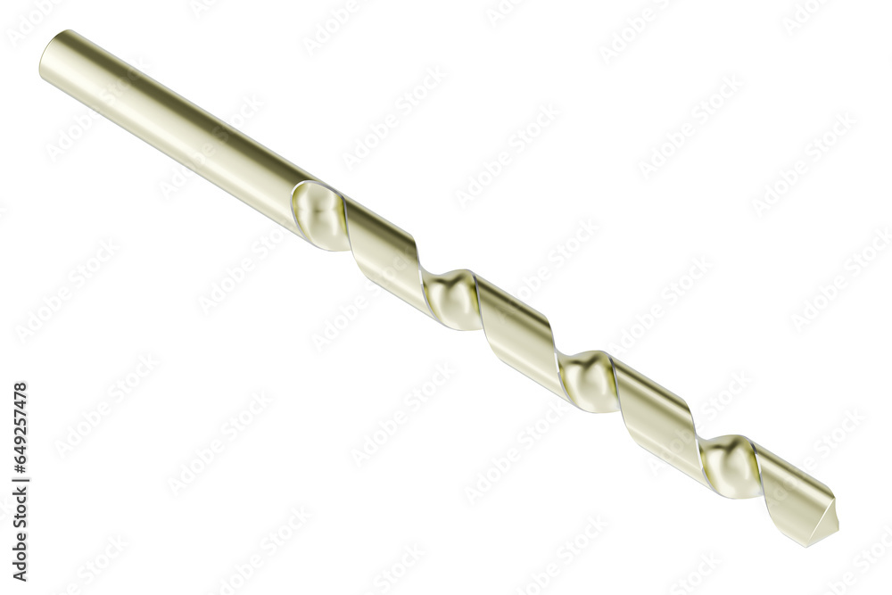 Poster one drill bit, 3d rendering isolated on transparent background