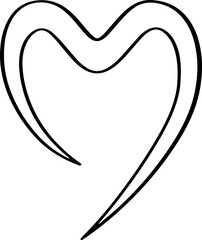 hand drawn heart icon.