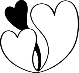 hand drawn heart illustration.