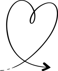 hand drawn heart illustration.