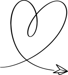 hand drawn heart icon.