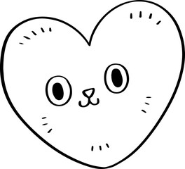 hand drawn heart illustration.