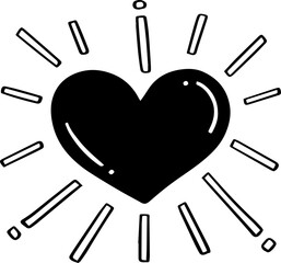 hand drawn heart illustration.