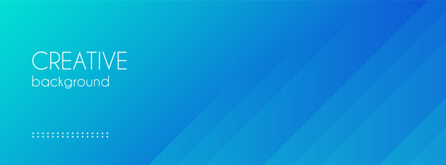 Blue abstract vector long banner. Minimal business creative background with lines and text. Facebook cover, social media header