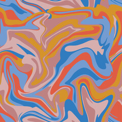 Obraz premium abstract modern retro psychedelic swirl seamless pattern