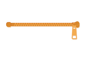 Zipper clipart vector flat design on white background