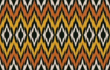 Ethnic abstract ikat art. Aztec ornament print. geometric ethnic pattern seamless  color oriental.  Design for background ,curtain, carpet, wallpaper, clothing, wrapping, Batik, vector illustration.