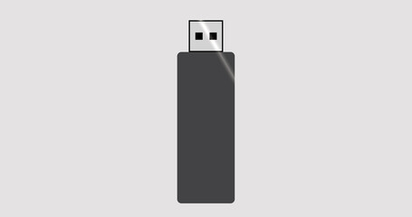 USB flash drive or Pen drive abstract illustration in high resolution. Pen drive icon illustration.