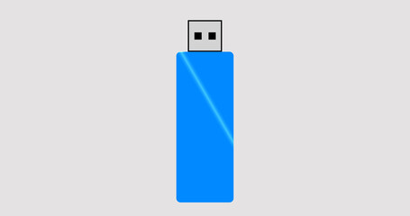 USB flash drive or Pen drive abstract illustration in high resolution. Pen drive icon illustration.