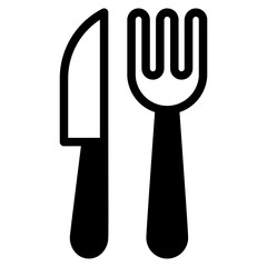 cutlery, spoon, fork icon