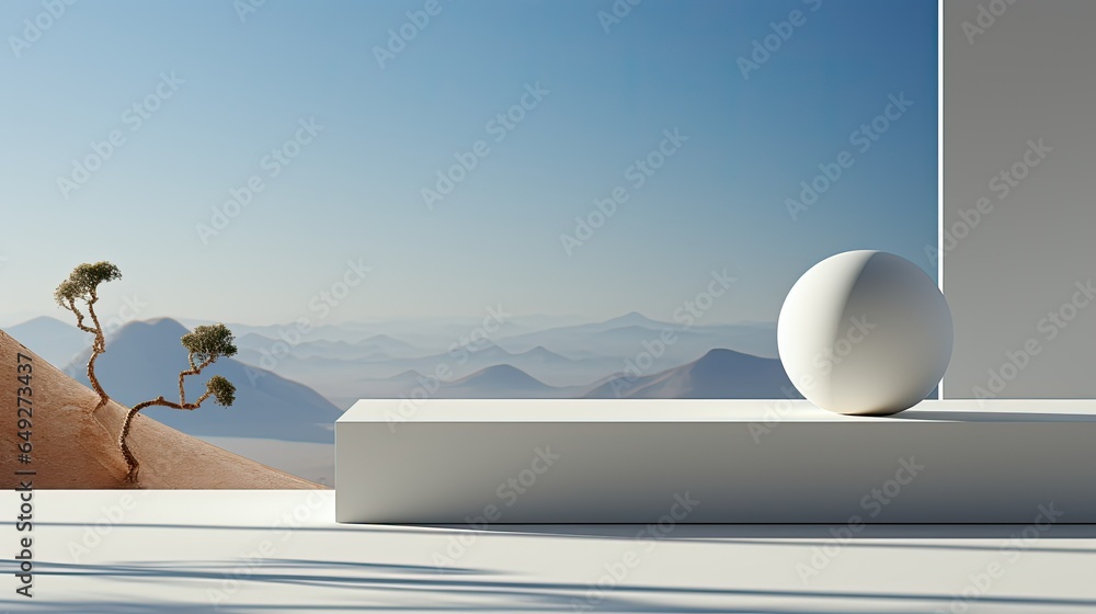 Aufkleber single object against a vast backdrop