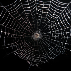 Fototapeta premium Spider Webs isolated on the transparent background PNG. 
