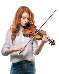 Woman Playing a Musical Instrument, music, hobby, musician, instrumentalist, png, transparent background - 649275271