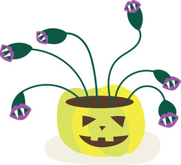 Halloween card pumpkin