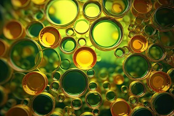 This macro image shows a population of microscopic algae that is composed of a variety of species