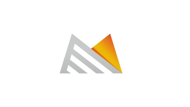 m logo for entertainment or studio animation. logo also availabe in vector