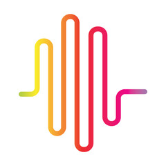 Sound waves vector illustration