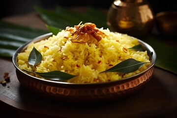food rice dish for Diwali feast - obrazy, fototapety, plakaty