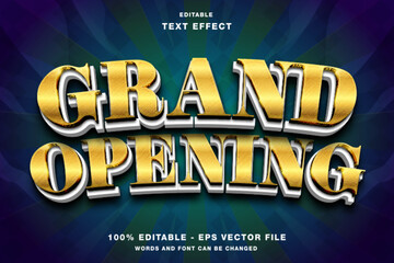 grand opening gold editable text effect