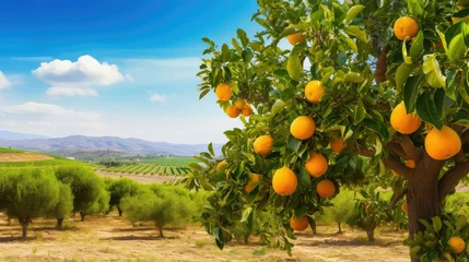 Photo sur Plexiglas Chypre orchard cyprus citrus groves illustration branch leaf, organic vitamin, crop ripe orchard cyprus citrus groves