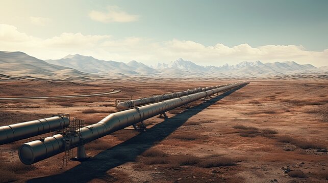 Construction project, pipeline installation, skilled labor, collaborative teamwork, infrastructure development. Generated by AI.