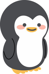 cute doodle penguin cartoon icon
