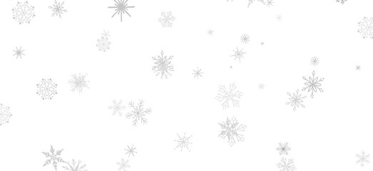 Winter Flurry: Mesmeric 3D Illustration Depicting Descending Festive Snowflakes