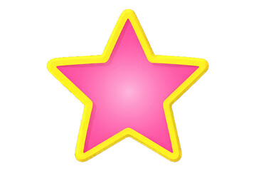 Obraz premium Introducing this beautiful collection of pink and yellow star clipart. Along with pink and yellow star PNG images, we also have blue and red stars included. These vibrant stars can be us Generative AI