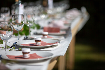 Decorating table for a celebration
