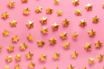 gold stars wallpaper pink