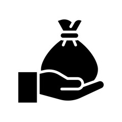 Ablution or washing hand icon. islamic wudu sign of religion collection. arabic and prayer, Glyph style for ramadan, fasting and iftar concept. Vector illustration design