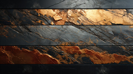 Abstract background from pieces of painted polished metal