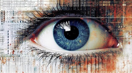 eyes that symbolize the digital era background