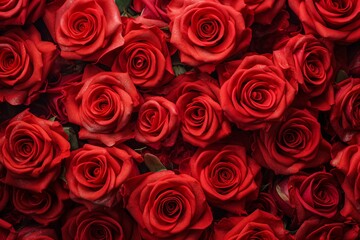 red arranged bouquet background