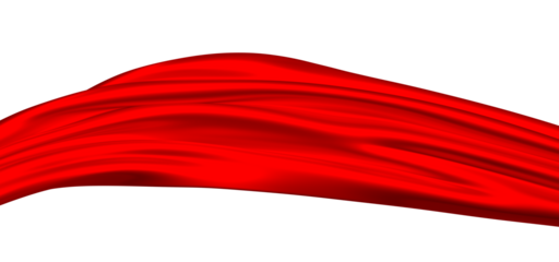 Smooth elegant red cloth on grey background