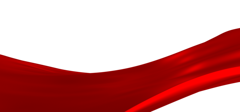 Smooth elegant red cloth on grey background