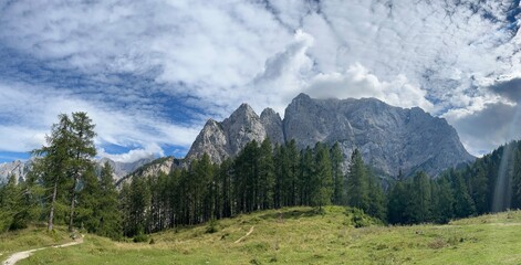 Julian Alps landscape near Kranjska Gora in Slovenia
