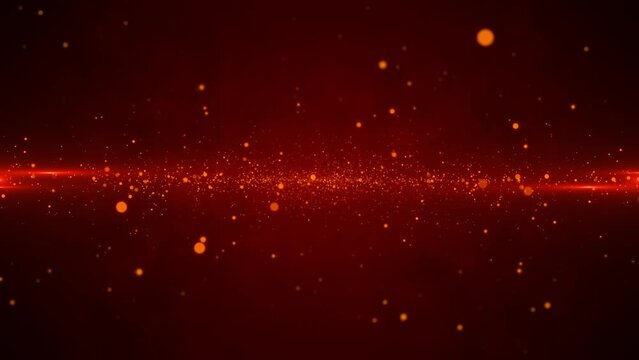 Abstract background with exploding fiery red hot energy particles flowing towards the camera. This motion background animation is full HD and a seamless loop.