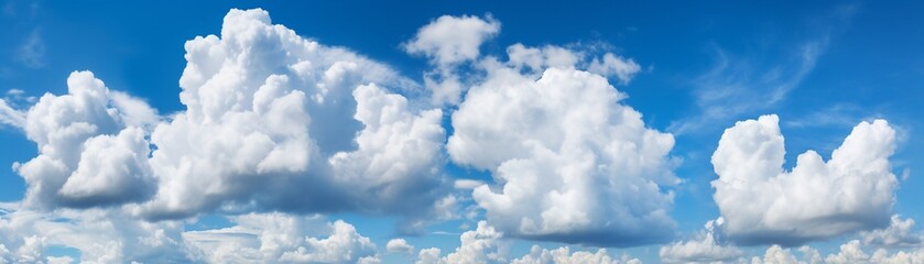 clouds on a blue sky banner