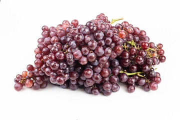 Red grape isolated on white background.