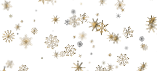 Festive Snow Drift: Captivating 3D Illustration of Descending Christmas Snowflakes