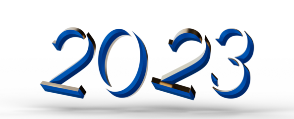 Year as Number - Typography design of 2023 with welcome 2023 concept design.