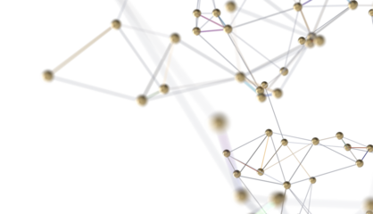 Digital cyberspace with particles and Digital data network connections concept.