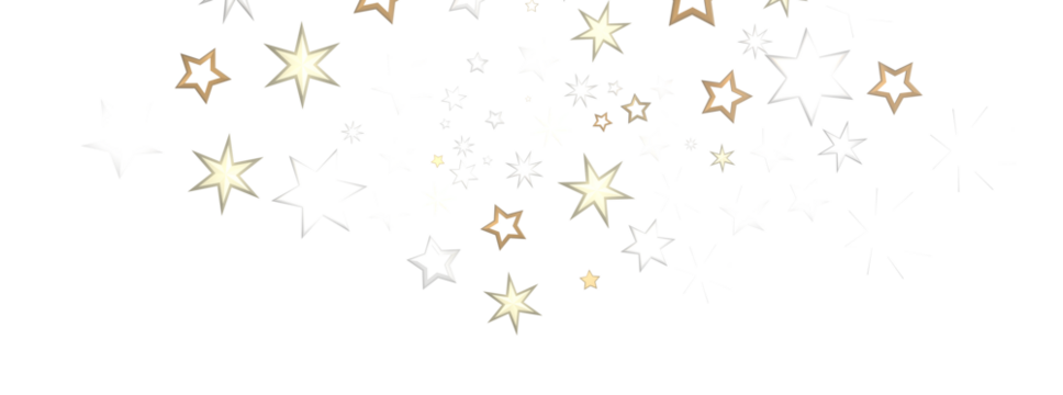 Festive Celestial Cascade: Mesmerizing 3D Illustration of Descending Christmas Stars