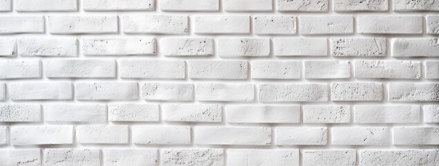 Fototapeta premium white brick wall background banner