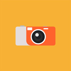 retro camera flat design vector illustration