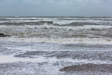 Sturm an der Nordseeküste bei Skagen, Dänemark