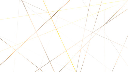 Abstract golden diagonal lines isolated on transparent background. Random line pattern. Geometric abstract lines background.
